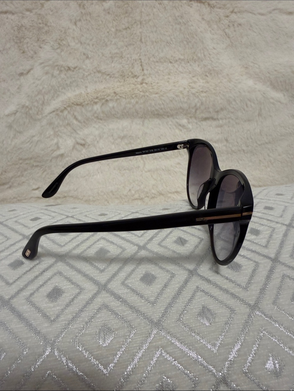 Tom Ford Black Frame Sunglasses with Gray Gradient Lenses - Picture 2 of 6
